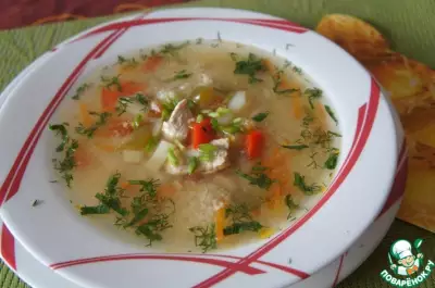 Овощной суп с курочкой и кус-кусом