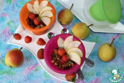 Мюсли и фруктовый мини-десерт