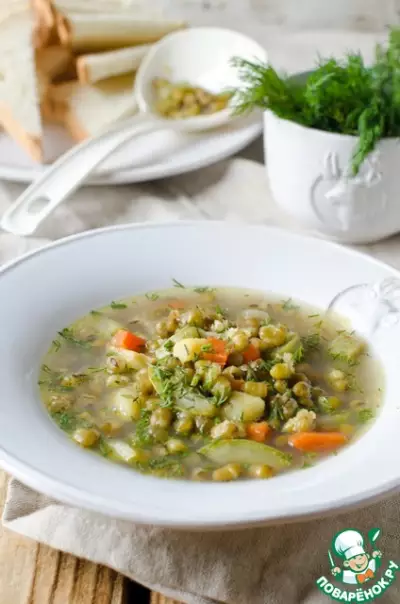Постный суп с машем и овощами в мультиварке