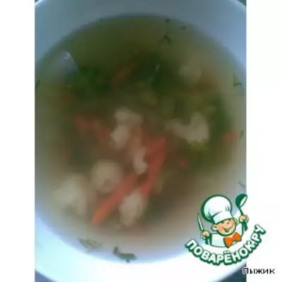 Суп из овощей и морепродуктов