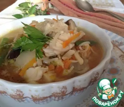 Рыбный суп из трески с рисом