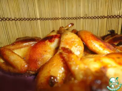 Перепела в соево-медовом маринаде с тимьяном
