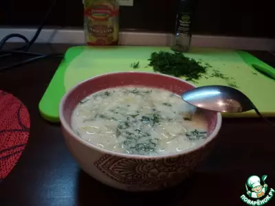 Куриный суп с миндалем в мультиварке