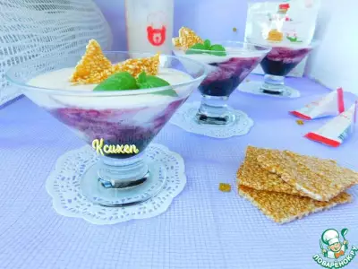 Десерт из ряженки с козинаками
