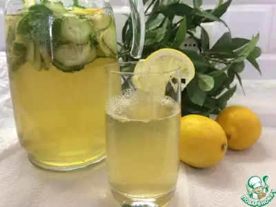 Освежающий лимонад из огурца и базилика