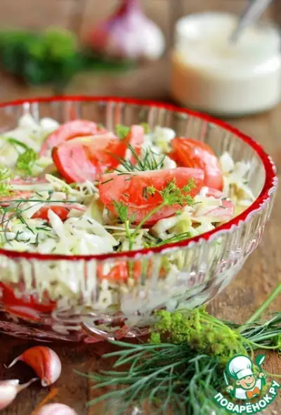 Салат из белокачанной капусты