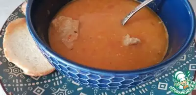 Суп чесночный из чечевицы