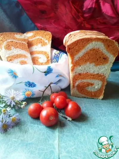 Томатный хлеб с рисунком
