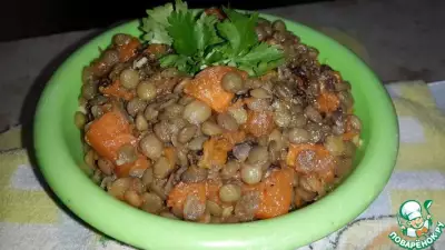 Салат из чечевицы и тыквы "Палитра вкусов"