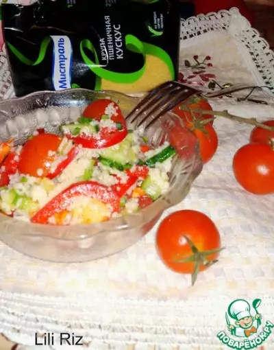 Салат с кус-кусом и овощами