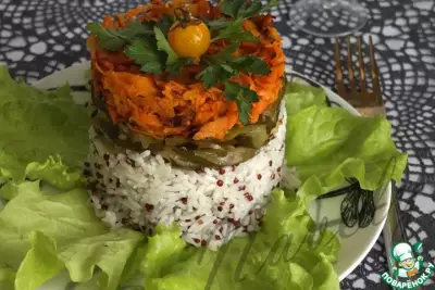 Закусочный салат с рисом и киноа