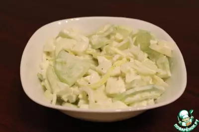 Легкий салат с зеленой редькой