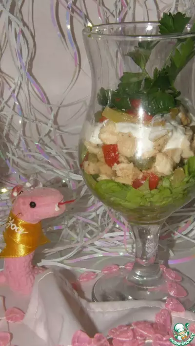 Салат-коктейль с курицей "Праздничный"