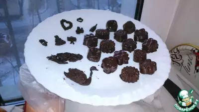 Шоколадные конфеты с начинкой из горького шоколада