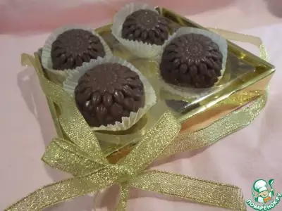Шоколадные конфеты с печеньем