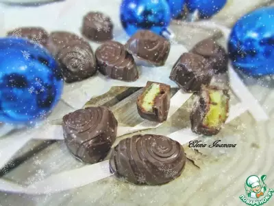 Шоколадные конфеты с персиковым муссом