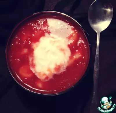 Десертный сливовый суп с клецками
