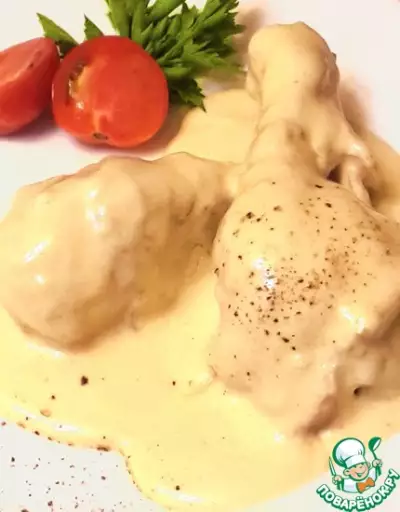 Курица по эльзасски в горчичном соусе