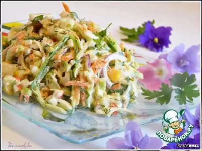 Салат из крабовых палочек с яйцом