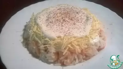 Рисовый салат с креветками