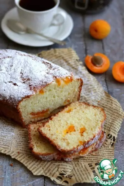 Творожный кекс с абрикосами