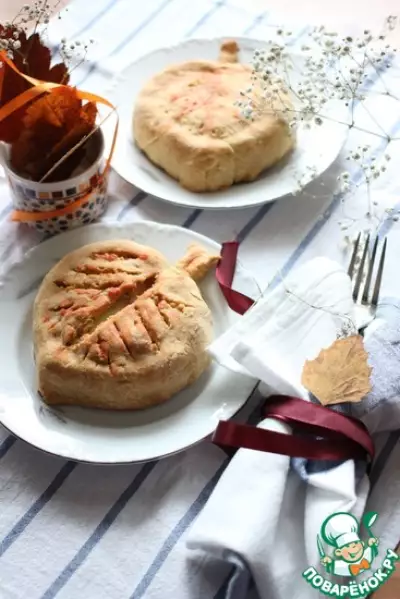 Мини пирог с картофелем и фаршем перевёртыш