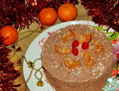 Мандариновый торт с печеньем "Савоярди"