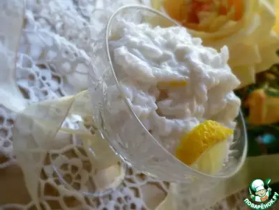 Лимонно рисовый пудинг с лавровым листом