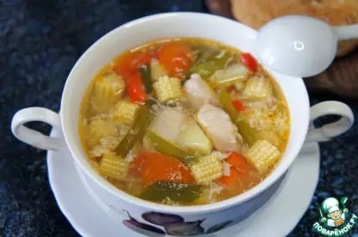 Куриный суп в китайском стиле