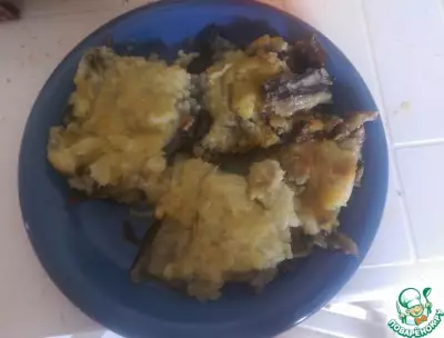 Баклажаны с чесночным картофельным пюре