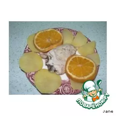 Курица в собственном соку с апельсином