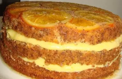 Апельсиновый торт с маком