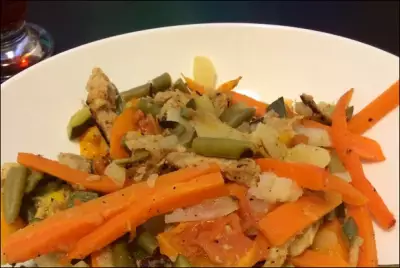 Тушеные овощи с соевым мясом
