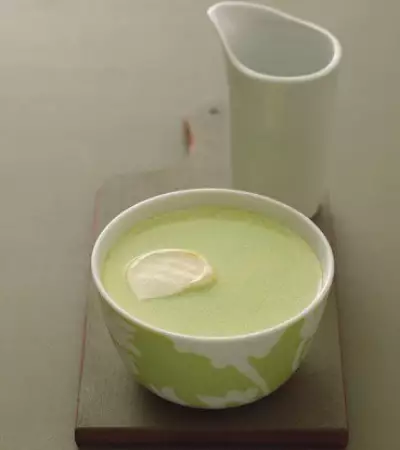 Крем суп из водяного кресса и порея