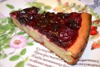 Безглютеновый творожный пирог с ягодами