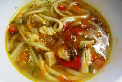 Нежный итальянский суп с курицей