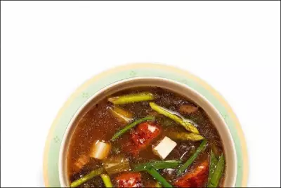 Суп мисо с бурыми или красными водорослями