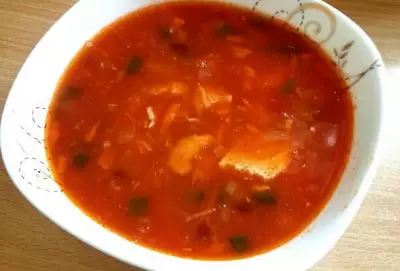 Томатный суп с фрикадельками