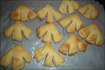 Творожное печенье «Гусиные лапки» на маргарине