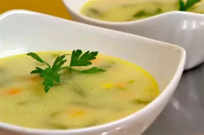 Суп молочный с репой, капустой и картофелем