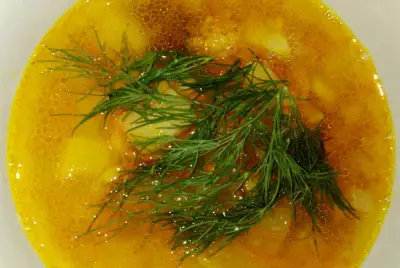 Гороховый суп с зеленью