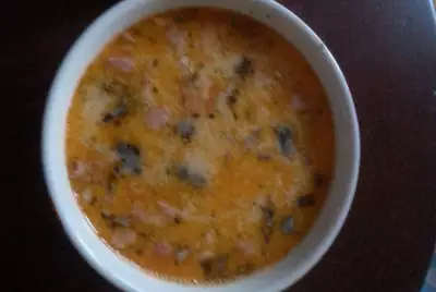 Сырный картофельный суп с морепродуктами