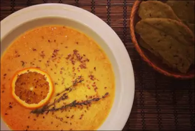 Морковно-апельсиновый крем-суп с имбирем