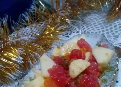 Цитрусовый салат с имбирем и финиками фото