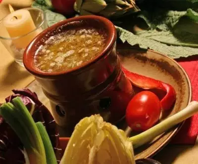 Пьемонтский масляный соус для овощей bagna cauda