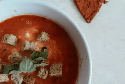 Суп-пюре из красного болгарского перца