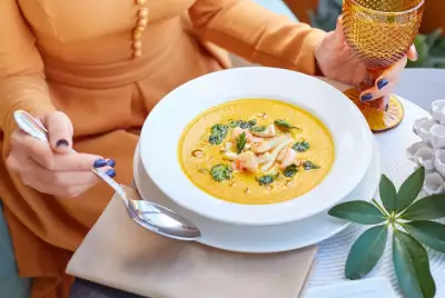 Тыквенный суп с креветками