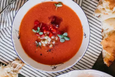 Холодный суп из кавказских помидоров