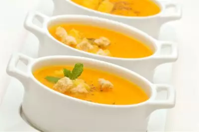 Суп пюре картофельно морковный на рисовом отваре