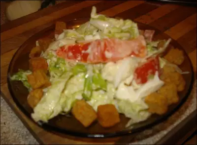 Овощной салат с мясом